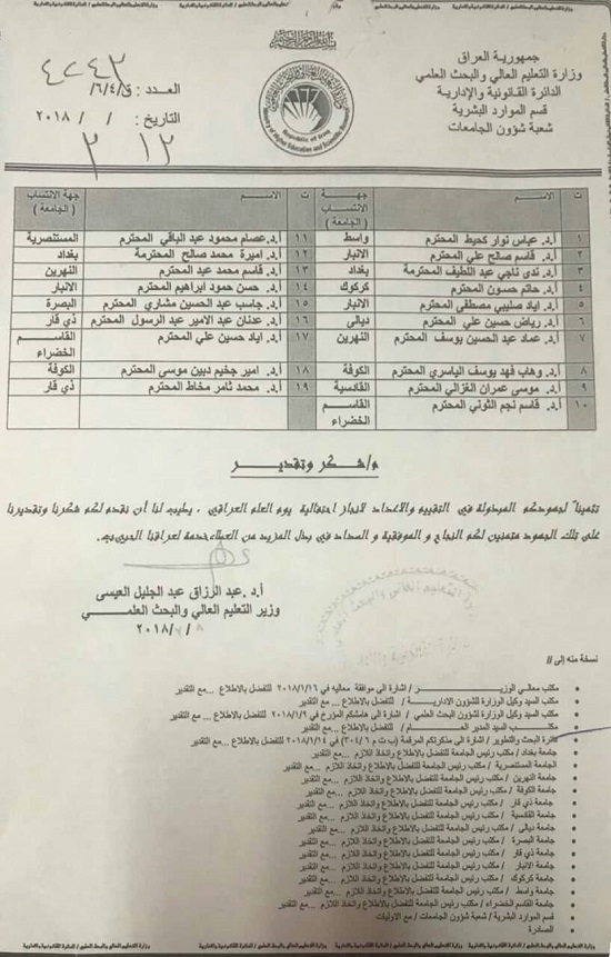 تكريم المدير السابق للمركز